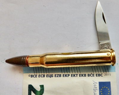 VANHA Kääntöveitsi Inox Italia Patruunan Muotoinen SIISTI