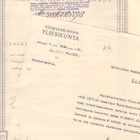 OKK osakekirja Talo-oy Suoja Kuopio 1924 + SK kirje 1925 - pikkukuva 1