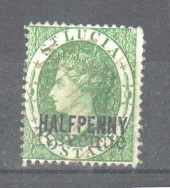 St Lucia 1883 ½p veromerkki.