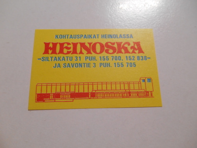 TT Etiketti Heinoska Heinola