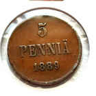5 penniä 1889 - pikkukuva 1