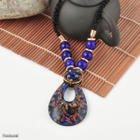 1481 .. Murano Bohemia Taidelasi Lampwork .. Kaulakoru - pikkukuva 1