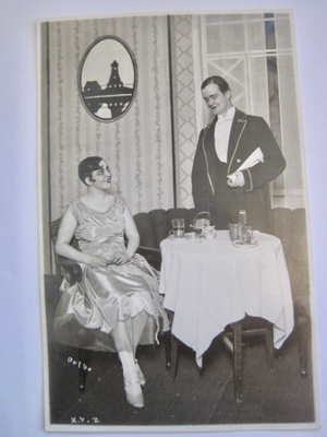 VANHA Postikortti Näyttelijät Lohikoski + Linnalas..? 1920-l