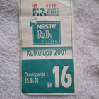 2001 Ouninpohja 16 Ralli Kulkulupa keräilyyn - pikkukuva 1