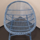 Kevyt siro rottinkituoli vaaleansininen vintage dusty blue - pikkukuva 2