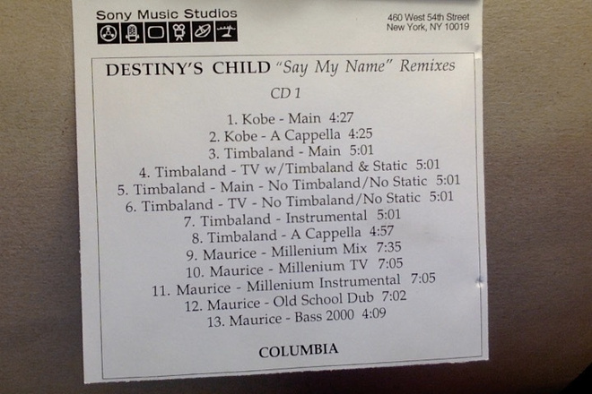 DESTINY'S CHILD :: SAY MY NAME :: RARE REMIXES  PROMO - CD !