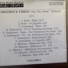 DESTINY'S CHILD :: SAY MY NAME :: RARE REMIXES  PROMO - CD ! - pikkukuva 1