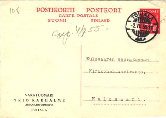 EHIÖKORTTI +FIRMALEIMA T TOIJALA
