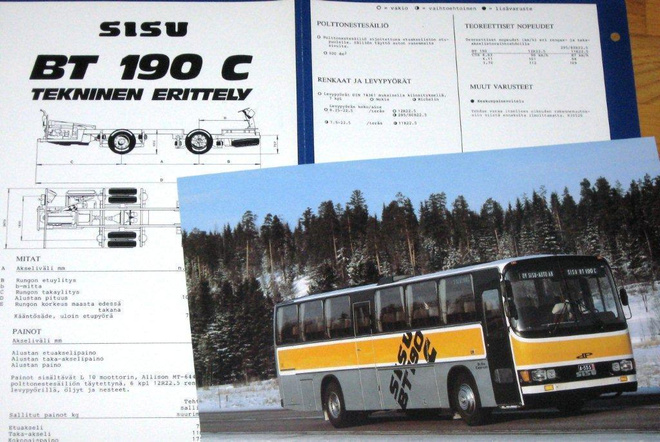 1983 Sisu BT 190 C bussi esite - KUIN UUSI - Cummins