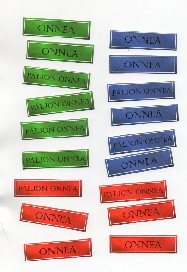 18 kpl KORTTEIHIN ...°°ONNEA, PALJON ONNEA°° -SETTI /(Nro 8)