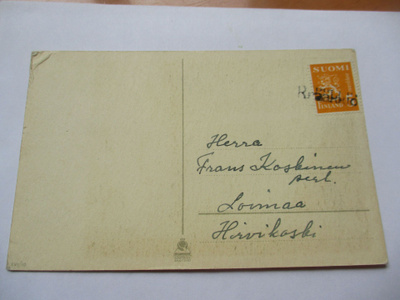 1930/M Krääkkiö (Vesilahti) rivil kortilla