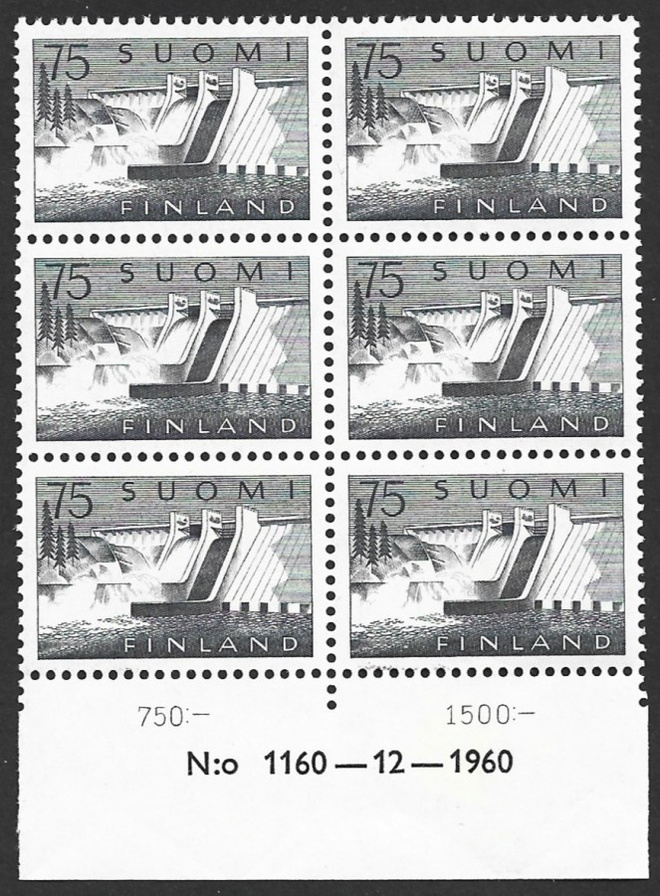 M-54 Pyhäkosken voimalaitos 75 mk NUMEROKUUSILO  LaPe 508 **