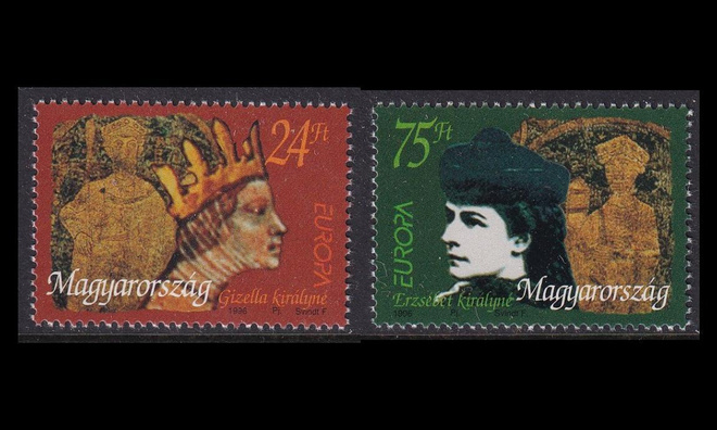 Unkari 4380-1 ** Europa kuuluisia naisia (1996)