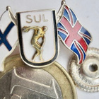 VANHA Ruuvimerkki SUL Maaottelu Suomi-Iso-Britannia 1950-l - pikkukuva 1