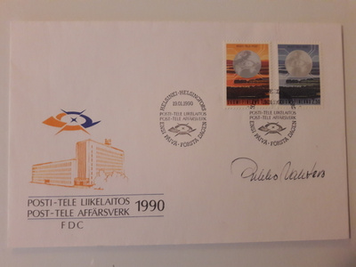 FDC - ensipäiväkuori - Posti-Tele Liikelaitos 1990