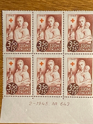 PR 1945 3,50MK+0,75MK NUMEROKUUSILO**