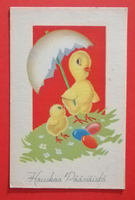 Vanha Pääsiäiskortti kulk. 1945