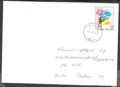 Postilähetys - Tietoliikennev. (LAPE 922) Halli 7.6.1983