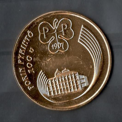 Porin pyrintö 100 v. -pöytämitali no 76