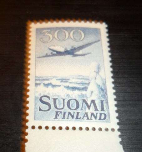 LAPE 384 ** 300 MK YLEISMERKKI LENTOKONE 1950.13.2 .