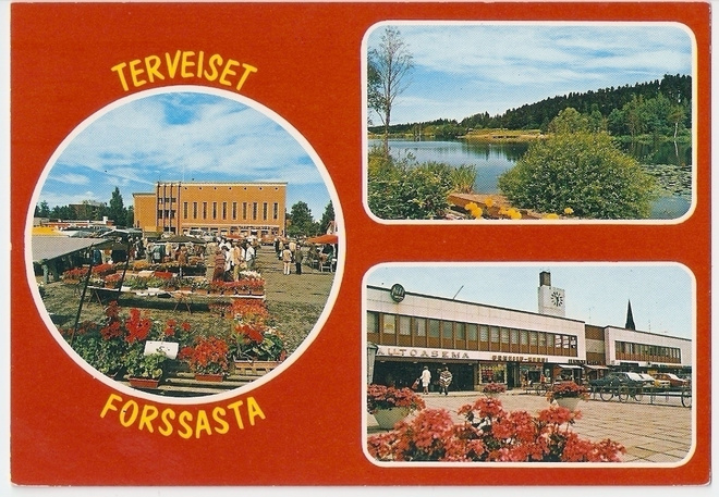 FORSSA : 3-kuva. Torinäkymä, linja-autoasema...