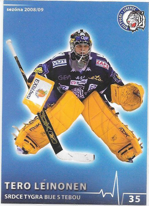 2008-09 HC Liberec TeamIssue #35 Tero Leinonen JYP MV