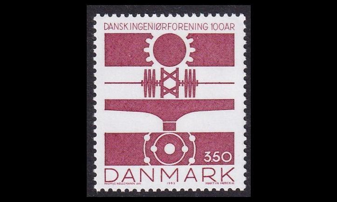 Tanska 1022 ** Insinööriyhdistys 100v (1992)