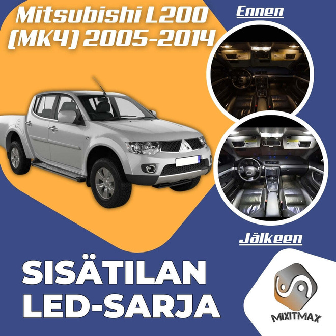 Mitsubishi L200 / Triton (MK4) Sisätilan LED-sarja 9-osain