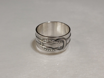 Vintage Design Hopea sormus solmu-nyöri kuviolla 916H