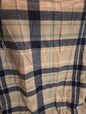 Jättikokoinen ruudullinen huivi villaa viskoosia Pieces
