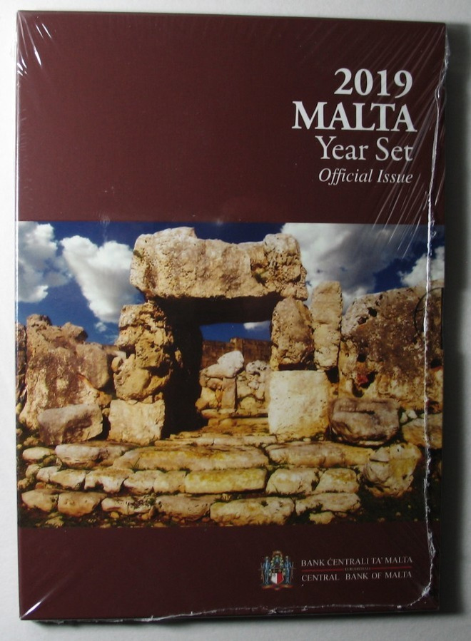2019 BU setti- MALTA 1c - 2euro + 2 euro juhlakolikko