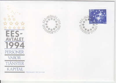 Ruotsi fdc 1994
