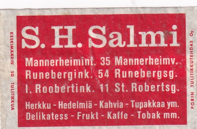 Helsinki ,S. H. Salmi , Mannerheimintie 35   6/10