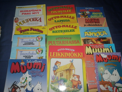 Otto-Nalle.Muumi.Aku Ankka ym, kirjoja 1kpl tarjous