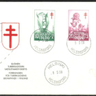 FDC 1958 Tuberkuloosi LaPe 493 - 495 LOISTOT FS-kuori - pikkukuva 1