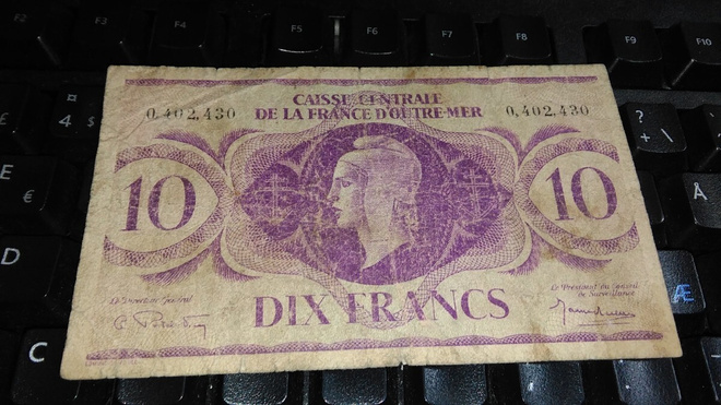 France Ranska 10 Francs CS Caisse Centrale VG
