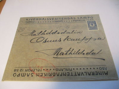 1917 Turku Kivennäisvesitehdas Sampo liikekuori