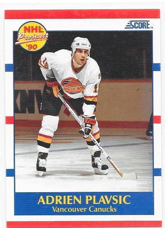 1990-91 Score #394 Adrien Plavsic Vancouver Canucks