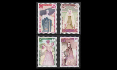 Liechtenstein 871-4 ** Neljä kardinaalihyvettä (1985)