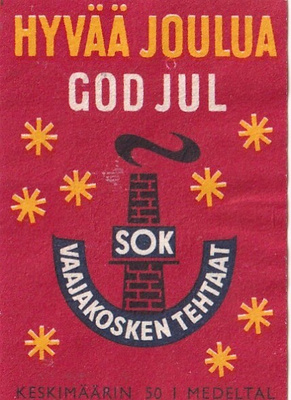 Hyvää Joulua God Jul . SOK ,        s89
