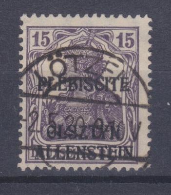 Saksab reich Allenstein 1920 Mi 3