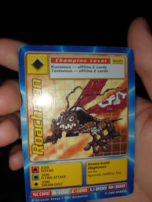 1999 Digimon - Digital Monsters Roachmon #BO-23 card