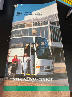Aikataulut savonlinja-yhtiöt 1994