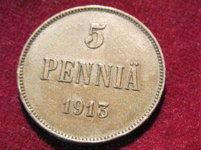 5 penniä 1913