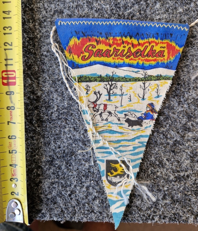 Saariselkä vintage pieni matkailuviiri