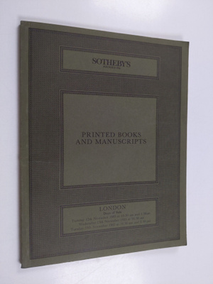 Sotheby's : Printed Books and Manuscripts