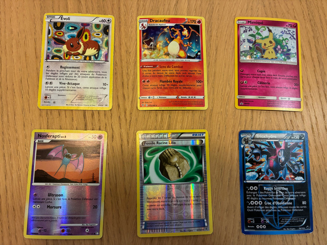 Erä aitoja ranskankielisiä Pokémon HOLO-kortteja (21 kpl)