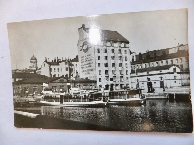 VANHA Postikortti Helsinki 1930-l Kiva Näkymä Mainos Martini