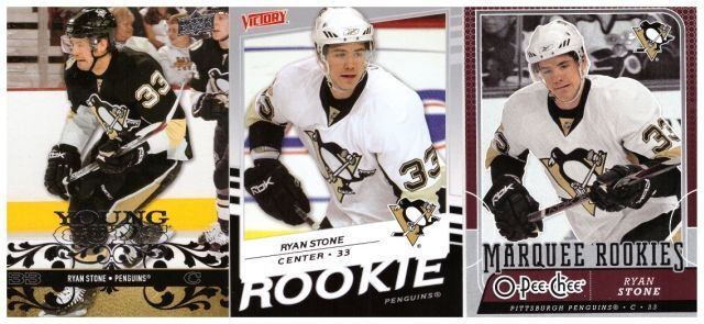 3 x RYAN STONE Pittsburgh Penguins Rc Kortteja