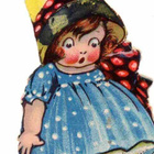WANHA / Sinimekkoinen tyttö pelästyy hiirtä. 1900-l. - pikkukuva 1
